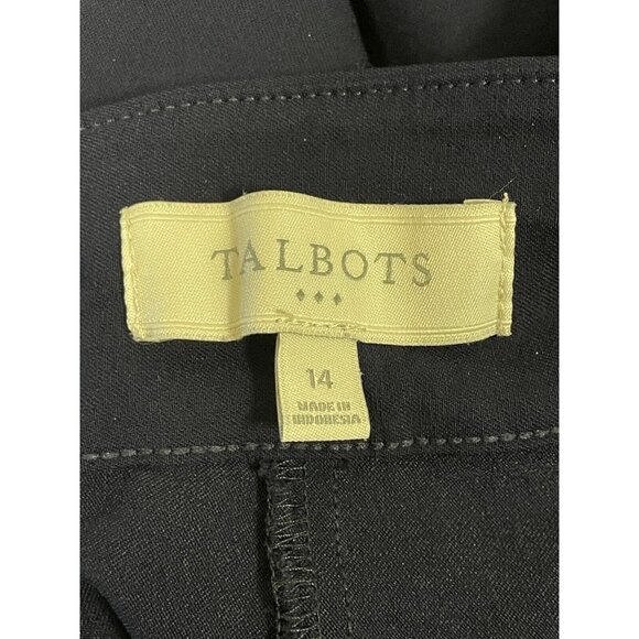 Talbots Pants Womens Size 14 Navy Blue PullOn Ankle Comfort Waistband Pants - Picture 3 of 3